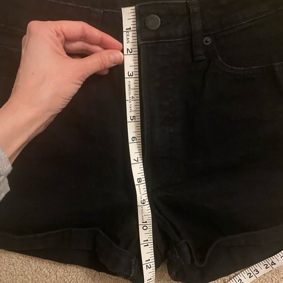 OG High Rise Black Denim Shorts - Picture 7 of 7